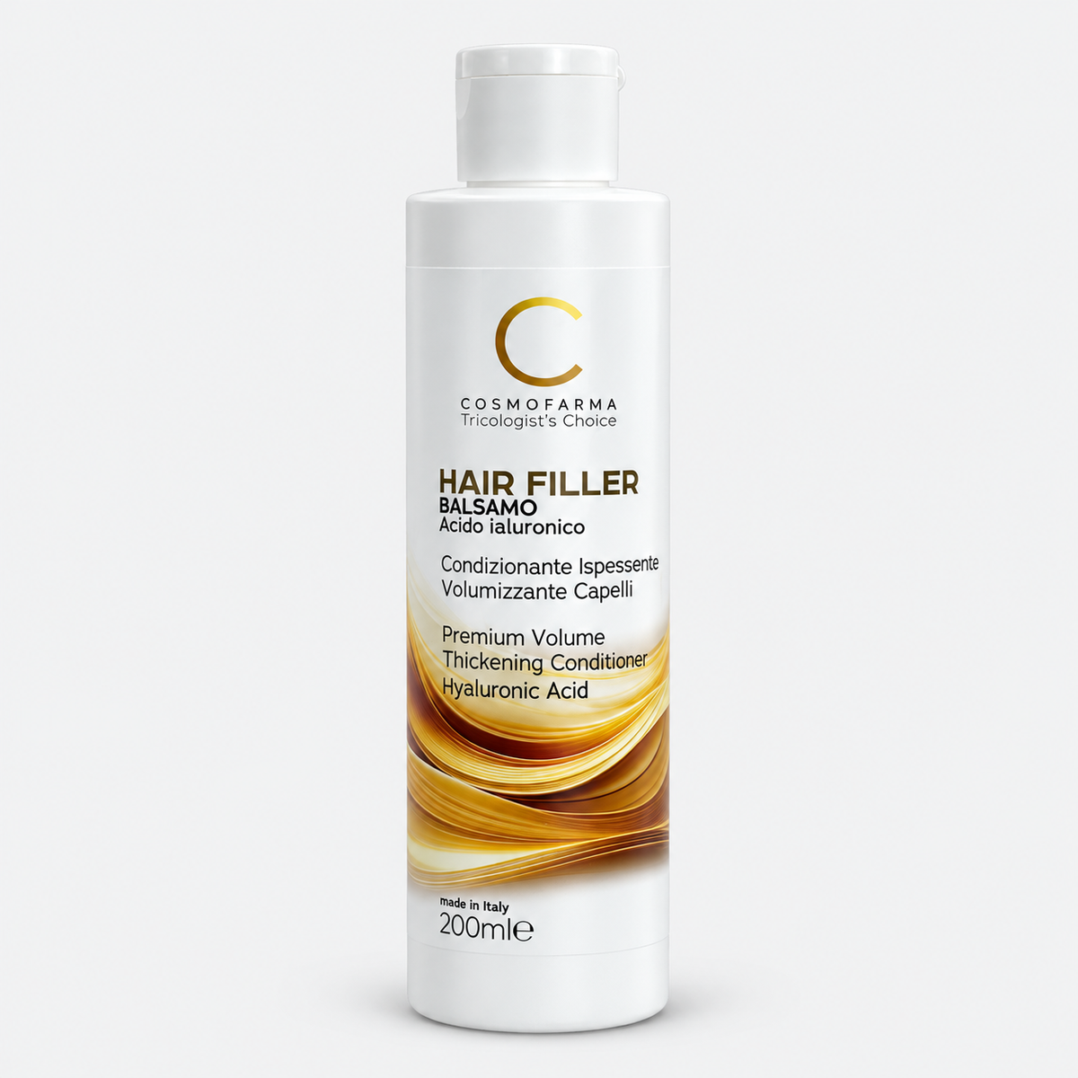 Balsam pentru volumul părului fin și subțire, cu acid hialuronic - Cosmofarma Hair Filler, 200 ml