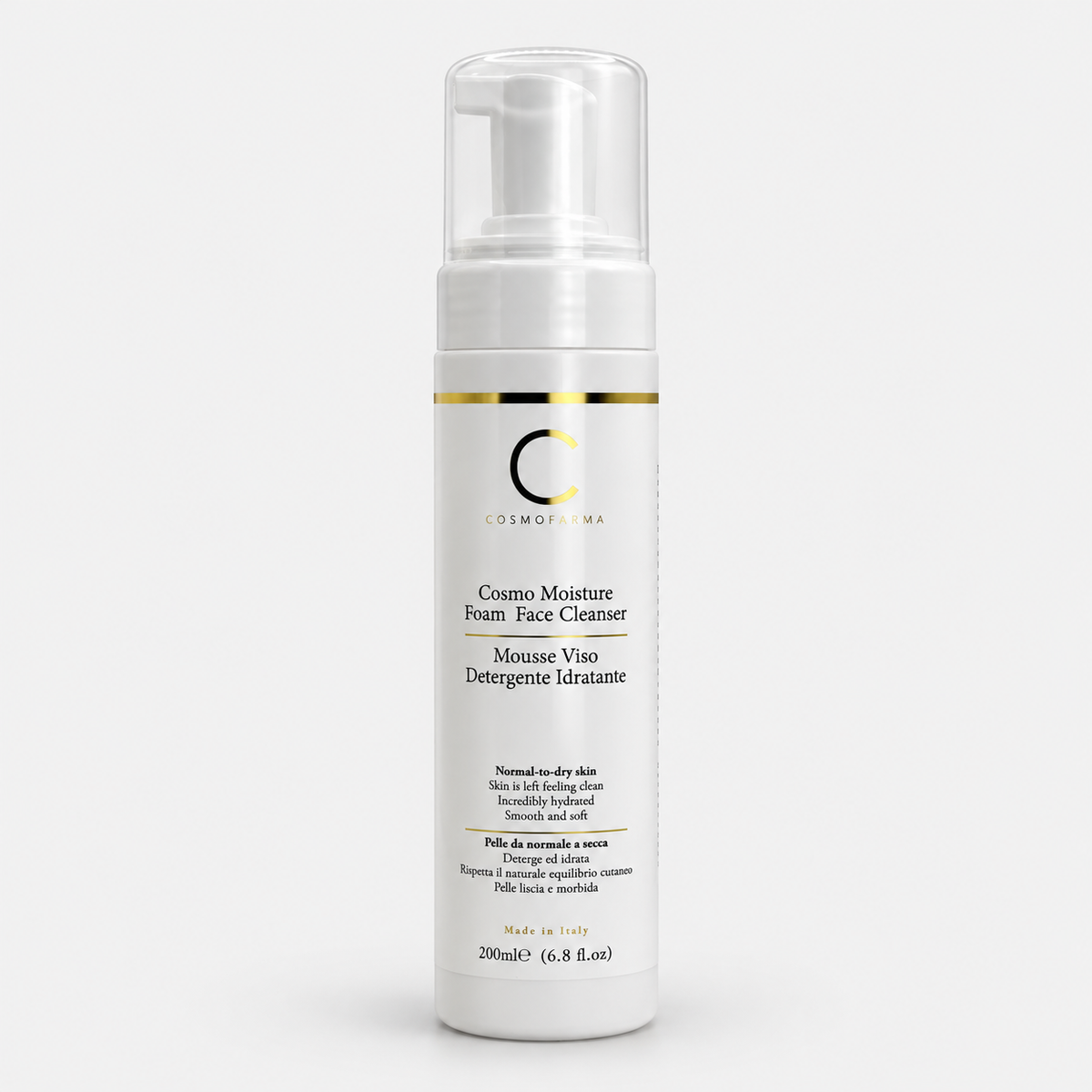 Spumă de curățare hidratantă pentru ten uscat și normal, cu ovăz - Cosmofarma, 200 ml