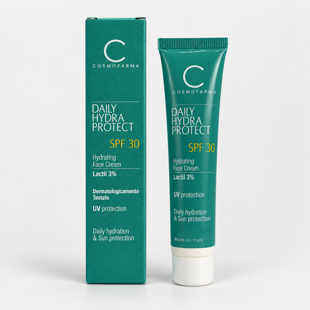Cremă de zi hidratantă cu protecție solară SPF 30, cu niacinamidă - Cosmofarma, 50 ml