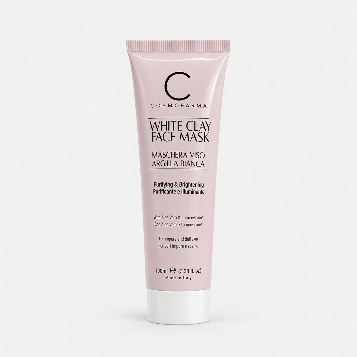 Mască cu argilă albă pentru pori dilatați și exces de sebum - Cosmofarma, 100 ml