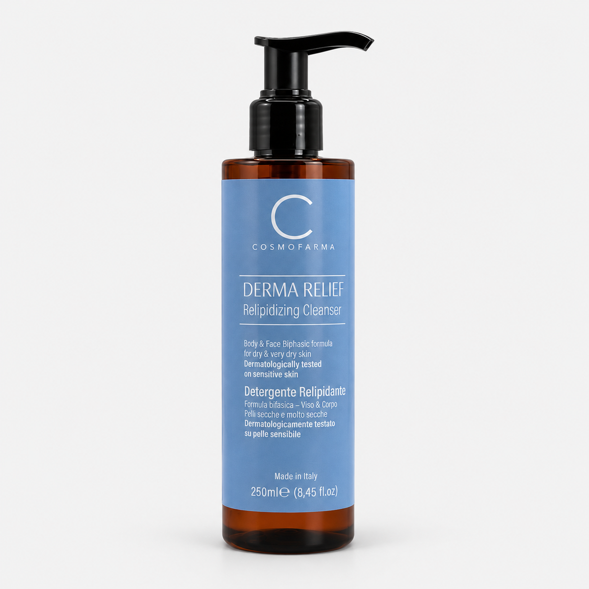 Gel de curățare pentru piele foarte uscată și sensibilă, față și corp - Cosmofarma Derma Relief, 200 ml
