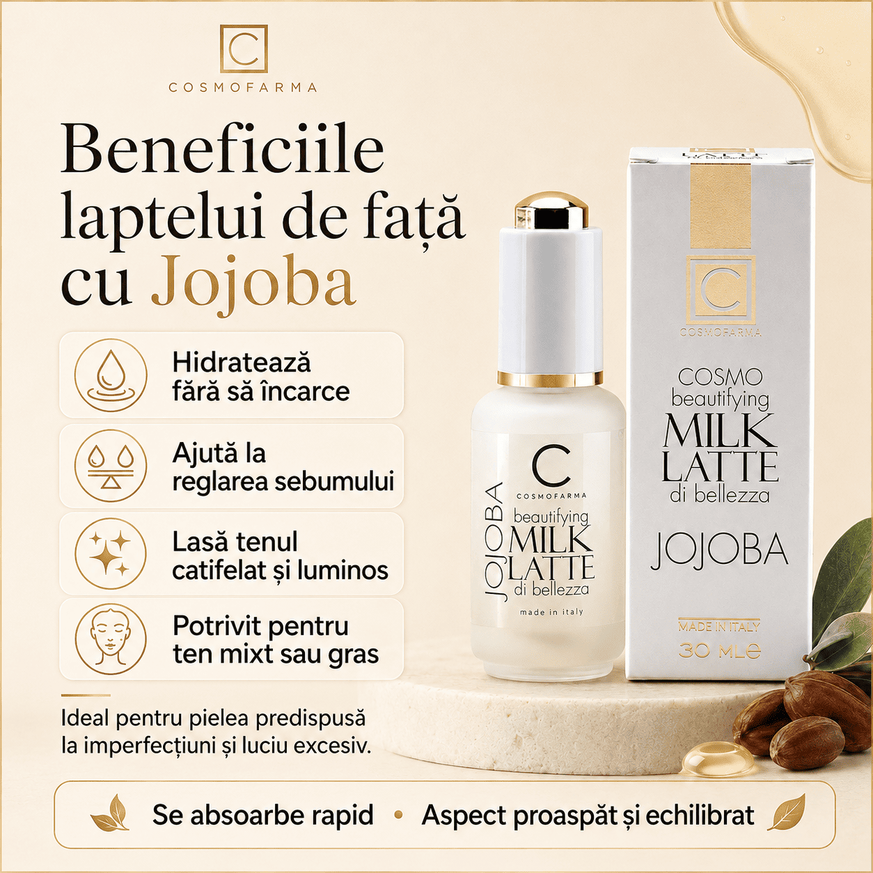 Cosmo - Lapte de față cu Jojoba