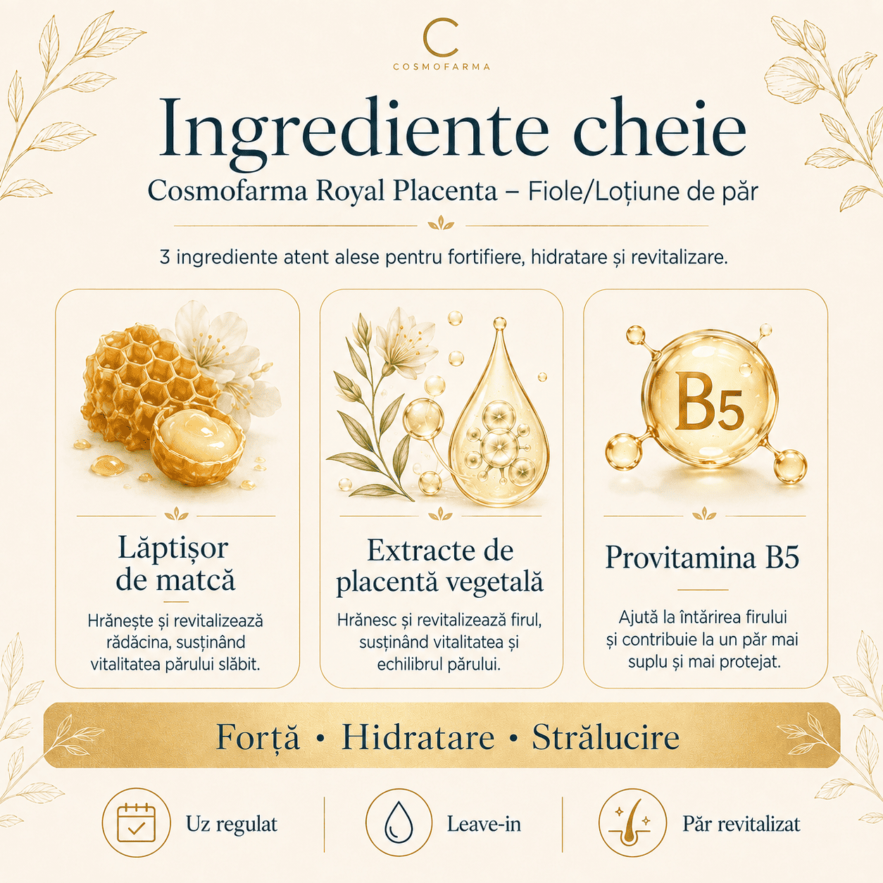 Cosmofarma Royal Placenta - Fiole de păr