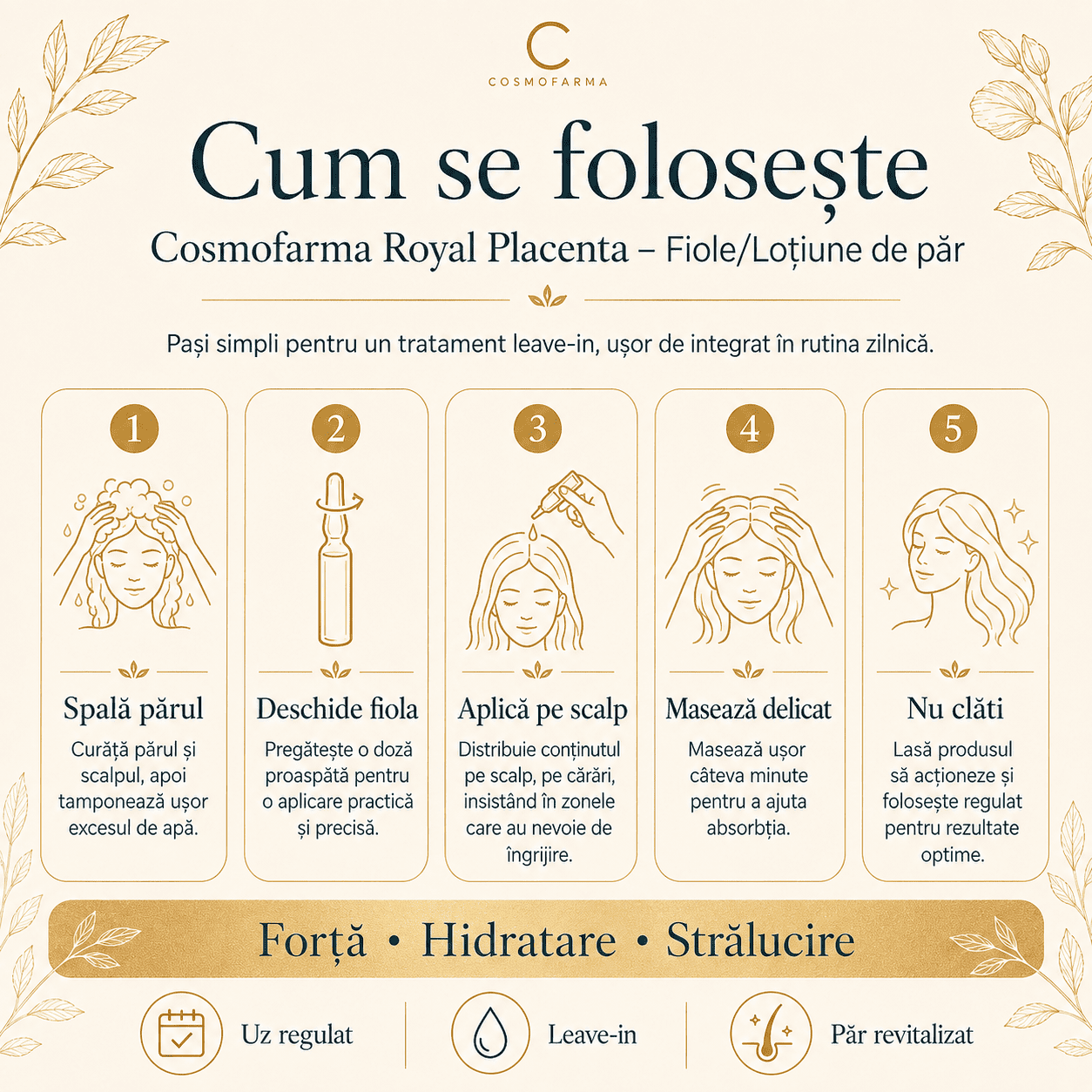 Cosmofarma Royal Placenta - Fiole de păr