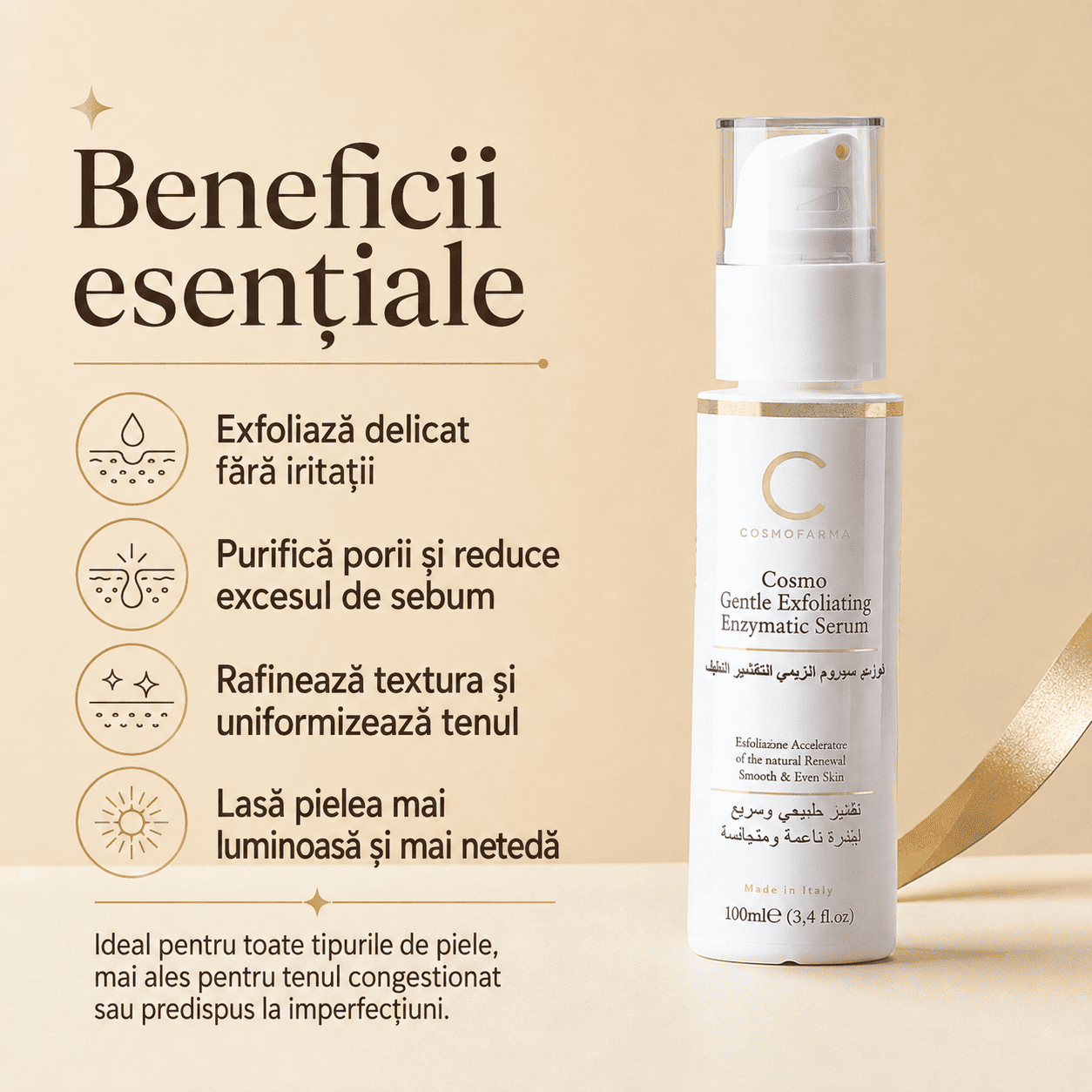 Cosmo - Ser Exfoliant Enzimatic cu Dovleac