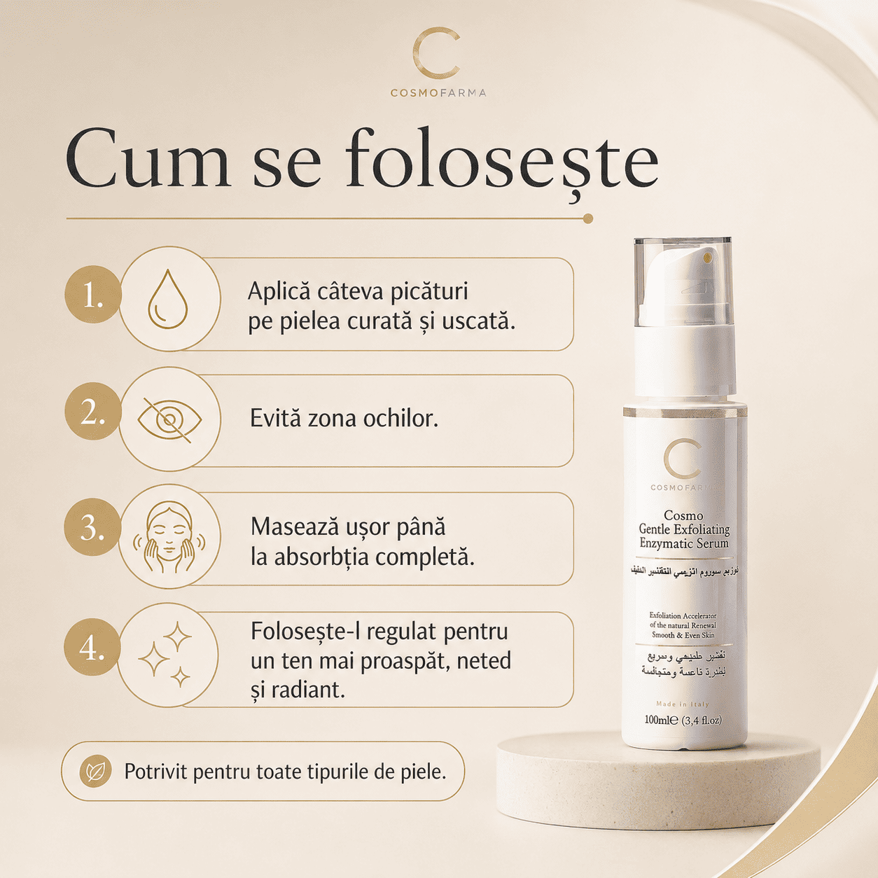 Cosmo - Ser Exfoliant Enzimatic cu Dovleac